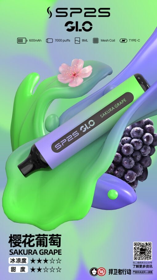 【SP2S GLO】7000 型性能旗艦 搭載進化級 Mesh 網狀芯 吸吮般純粹 8ml 豪邁油倉重塑續航天花板 30mg 醇熟比例打造震撼級飽滿饗宴 台灣現貨:圖片 11