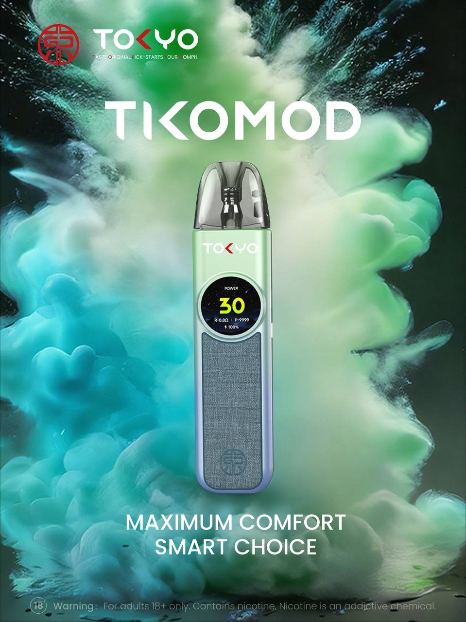 【30W 暴力輸出】Tokyo 東京帝刻注油主機 1200mAh 電量怪獸、全天候不斷電的極致續航 精準側邊氣流控制、掌握每一口吸阻細節 台灣現貨:圖片 4